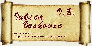 Vukica Bošković vizit kartica